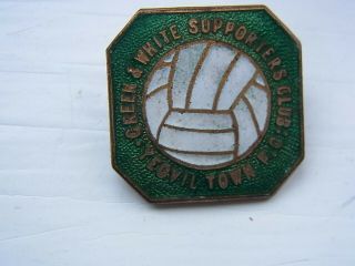 Yeovil Town Green & White Supporters Club Vintage Badge 2