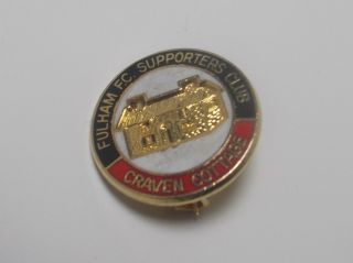Fulham Fc - Vintage Enamel Supporters Club,  Craven Cottage Badge.