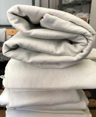 Antique Soft Métis Linen&cotton Coverlet,  Sheet,  Material Handwoven 72x88 France
