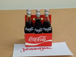 Vintage Coca Cola Miniature 6 Pack Glass Bottles Soda Advertising Coke