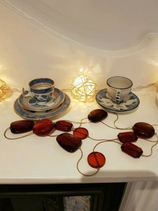 Art Deco Vintage Cherry Amber Bakelite Necklace 41g Simichrome