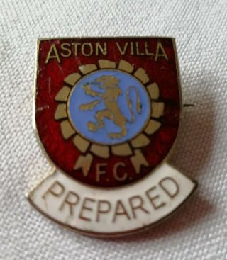 Vintage Aston Villa Fc - Enamel & Metal Badge