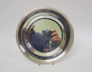 French Christofle Silver Plated Malmaison Round Tray Charger Plate