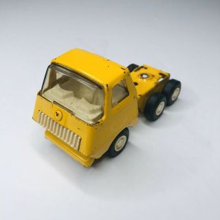 Rare Vintage Tonka Pressed Steel Mini Semi Truck In Yellow 1960s (c)