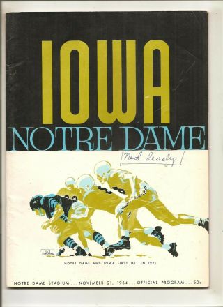 1964 Iowa Vs Notre Dame College Football Program Notre Dame Stadium