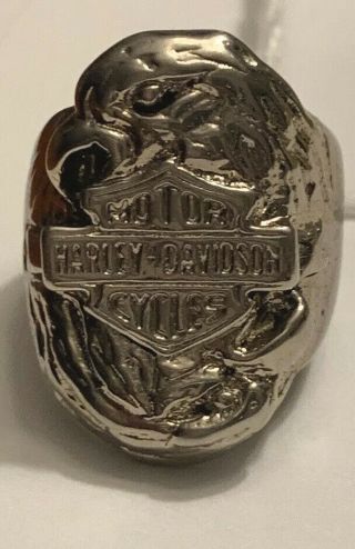 Authentic Harley Davidson Vintage Eagle Ring Size 8 1/2.  Very Detailed.  Sharp