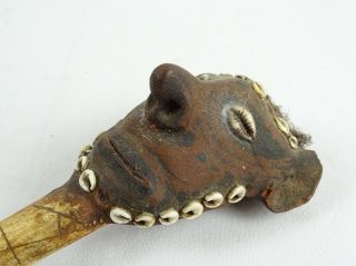 Old Papua Guinea Overmodelled Ancestral Cassowary Bone Dagger Png C1960s