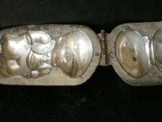 Professional,  vintage metal chocolate mold,  Anton Reiche,  sporting lad. 3