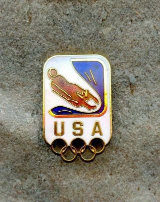 Noc Usa Team Luge 1994 1998 Olympic Games Pin Enamel