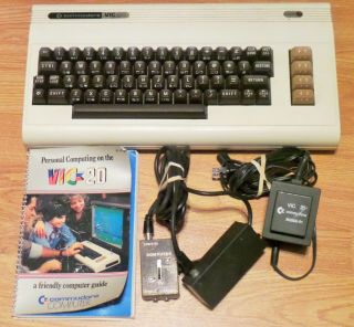 Vintage Commodore Vic 20 Computer With Power Supply,  Video Cable - - Powers On