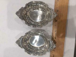 Two Antique Gorham Sterling Silver Tea Strainers/nut Cups Over The Cup 4780