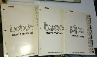 3 Dec Pdp - 8 Manuals Batch Teco Pipc Os/8