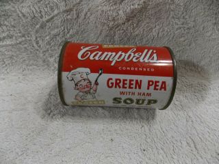 VINTAGE COLLECTIBLE ADVERTISING TIN CAMPELL ' S SOUP FROZEN GREEN PEA - HAM STORE 2
