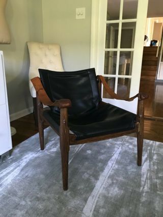 Douglas Heaslet For Brown & Saltman Mid - Century Modern Safari Chair Needs Tlc