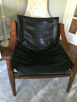 Douglas Heaslet for Brown & Saltman Mid - Century Modern Safari Chair needs TLC 2