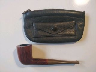 Vintage Leather Tobacco Pouch & Pipe 1950 