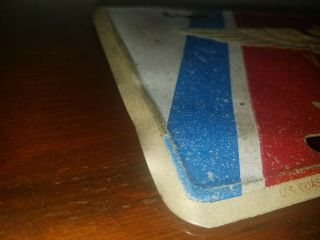 really neat vintage united states Coast Guard pilot license plate.  reflective? 3