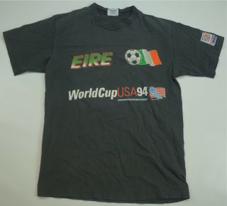 Rare Vintage Trench Ireland 1994 World Cup Eire T Shirt 90s Usa Soccer Tourney M