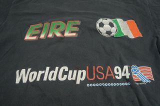 Rare Vintage TRENCH Ireland 1994 World Cup Eire T Shirt 90s USA Soccer Tourney M 3