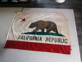 Vintage California Republic State Flag Grizzley Bear Cotton Paramount 4 