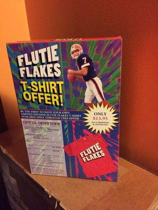 Vintage 1999 Buffalo Bills DOUG FLUTIE Frosted Corn Flakes Cereal 2