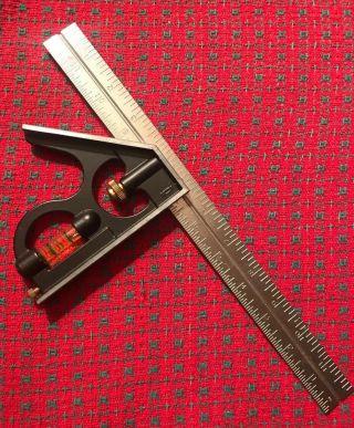 Craftsman 12 Inch Combination Square Vintage Made In Usa.