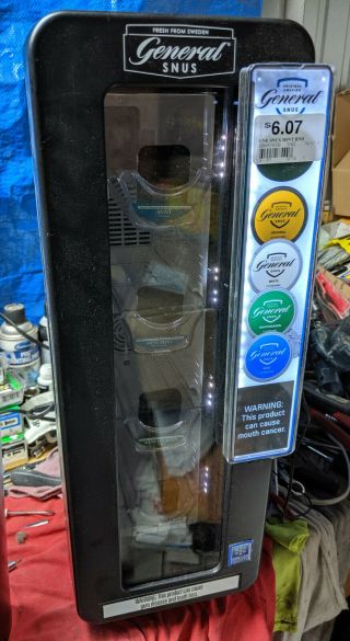 General Snus Fridge Refrigerator Chewing Tobacco Chew Dip Cooler Snuff Display