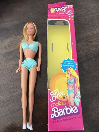 Vintage Sun Lovin’ Malibu Barbie With Peek - A - Boo Tan Lines