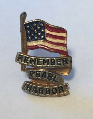 Vintage Wwii " Remember Pearl Harbor " Lapel Pin