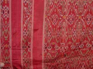 Wonderful Antique 1880 Silk Ikat Very Refined Weaving Sumatra Palembang Hg