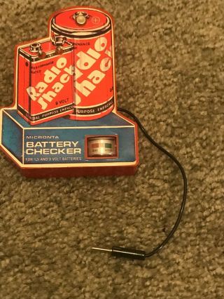 Vintage Radio Shack Micronta Battery Tester 1.  5v & 9v Batteries