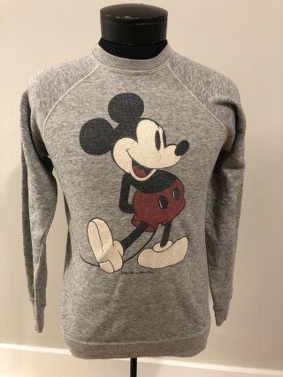 Vintage Mickey Mouse Walt Disney World Sweater Sweatshirt S 80s 90s Vtg Retro