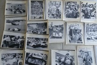 20 Auto Racing Photos; Mostly Of Emerson Fittipaldi (brazil) Indy 500,  & Others