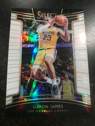 2018 - 19 Lebron James Select White Prizm /149 Refractor Lakers Mvp