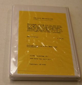 VERY RARE Mailing List by Elcomp for Atari 400/800 - 2