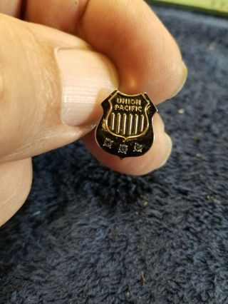 Vintage Union Pacific Railroad Lapel Pin,  Tie Tac,  10k Gold Filled