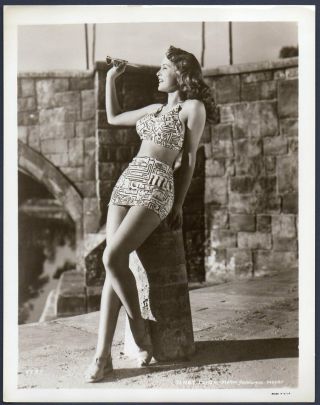 Actress Janet Leigh Swimsuit Pin - Up Vintage Orig Photo Busty Leggy Cheesecake