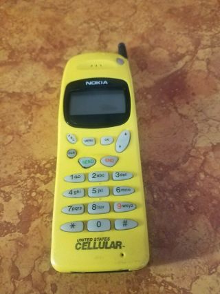 Vintage Yellow Nokia 918 Cell Phone With