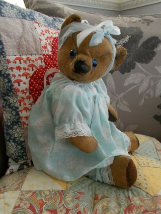 " Betty Blue - Eyes " - Lovely Old Chad Valley Bear With Oodles Of Character