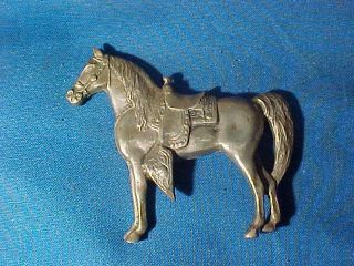 Vintage Navajo Sterling Silver Hand Crafted Western Horse Brooch Pin