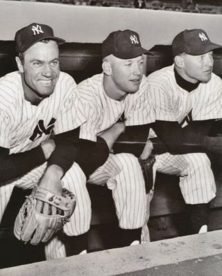 Mickey Mantle,  Hank Bauer,  Jackie Jensen 8x10 Photo York Yankees