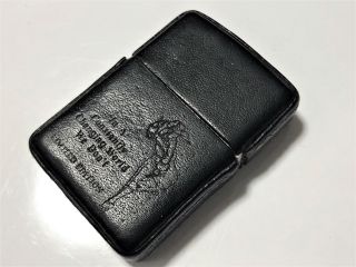 Zippo 2000 Limited Edition Windy Girl Leather Bound Covered Lighter Black