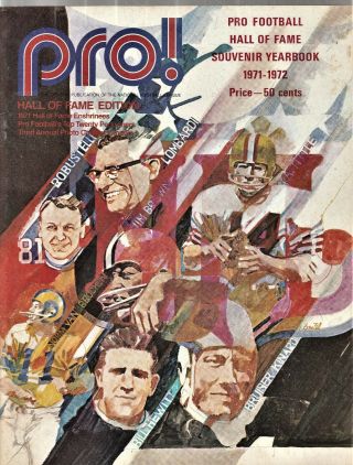 1971 - 72 Nfl Pro Football Hall Of Fame Yearbook & Program Houston Vs La Rams