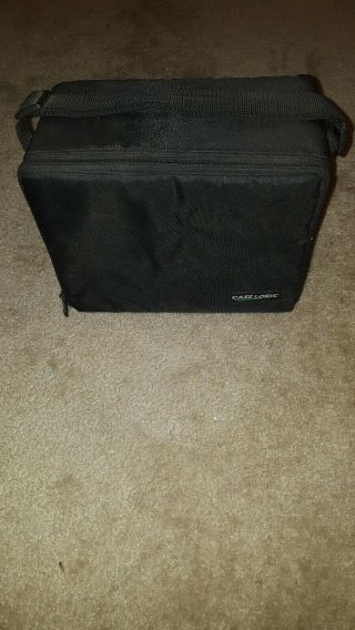 Vintage Carry Case Logic 30 Cd Disc Nylon Black W/ Carry Strap