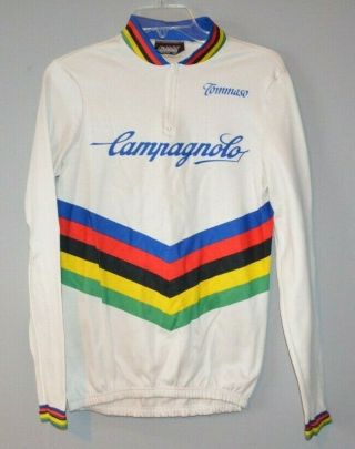 Vtg Tommaso Campagnolo 1990s Made In Italy Cycling Jacket Shirt - Size 4