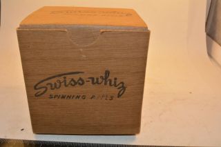 old early swiss whiz spinning bait casting reel in the box lure rod Z 2