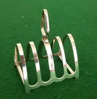 Small 7 Cm Vintage Art Deco Boots Pure Drug Co Silver Plated 4 Slice Toast Rack