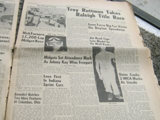 NATIONAL SPEED SPORT NEWS.  July 9,  1952.  Johnny Kay,  Troy Ruttman 3