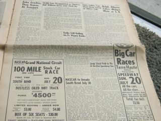 NATIONAL SPEED SPORT NEWS.  July 2,  1952.  Tim Flock,  Troy Ruttman 3
