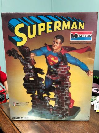 Superman Monogram 1978 Plastic Model Kit Very Rare Still Factory